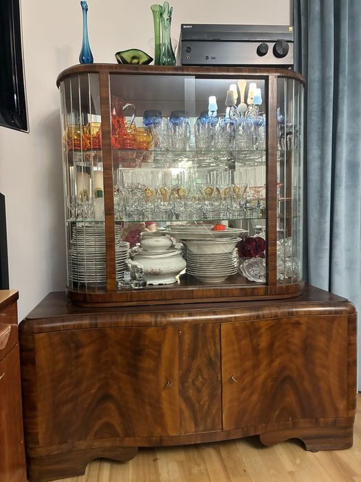 Kredens PRL w stylu Art Deco