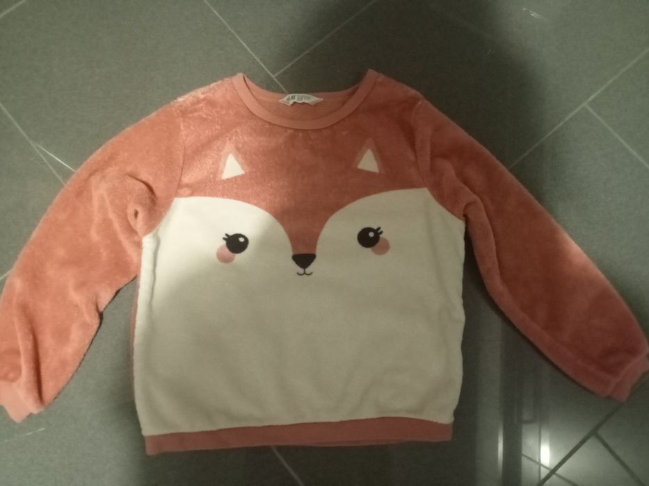 Bluza pluszowa Lis H&M 122/128 6-8