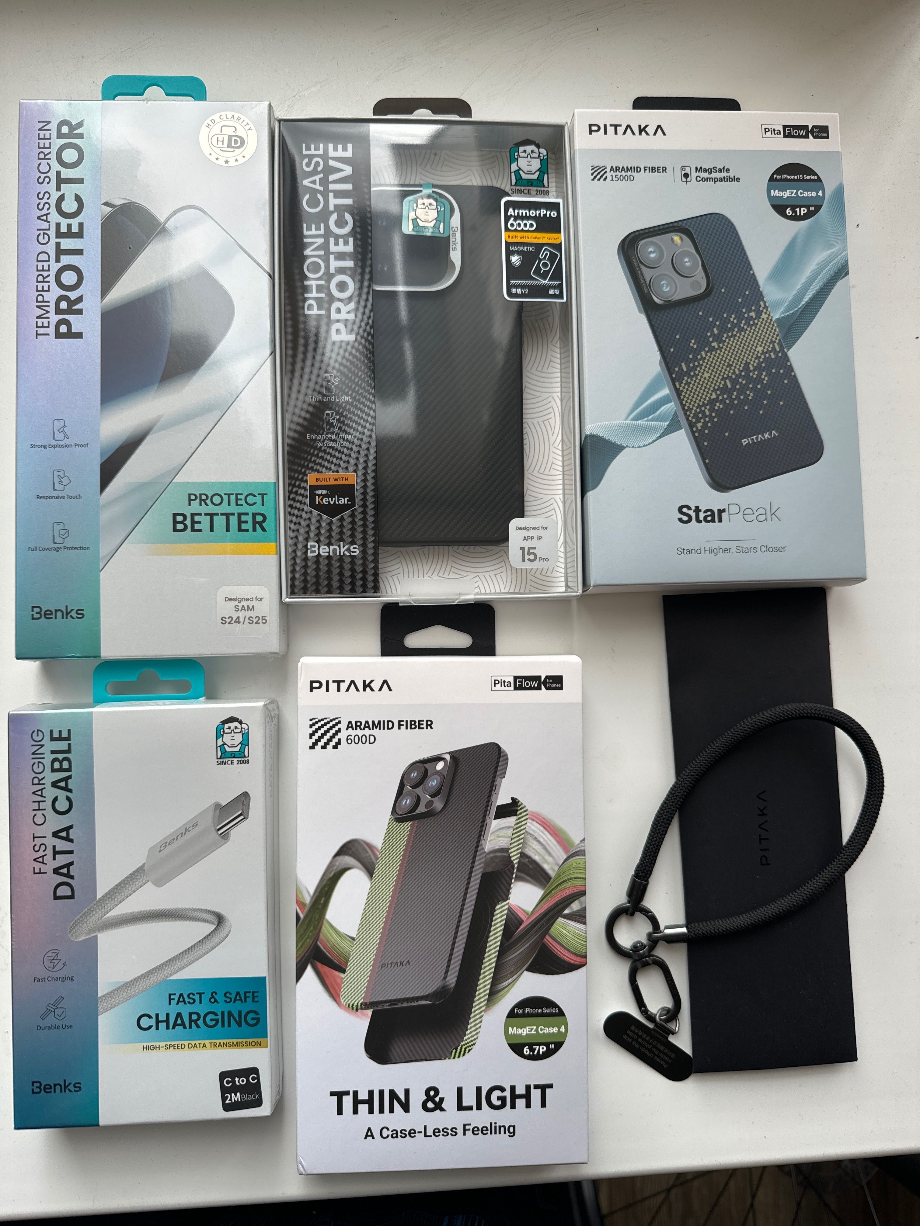 Чохли PITAKA та Benks для iPhone/ Оригінал!  Захисне скло Samsung s 25