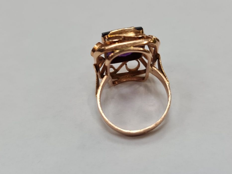 Retro! Piękny złoty pierścionek damski/ 585/ 6.62 gram/ R12/ Wiekowy