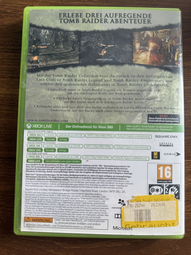 Tomb Raider collection xbox 360