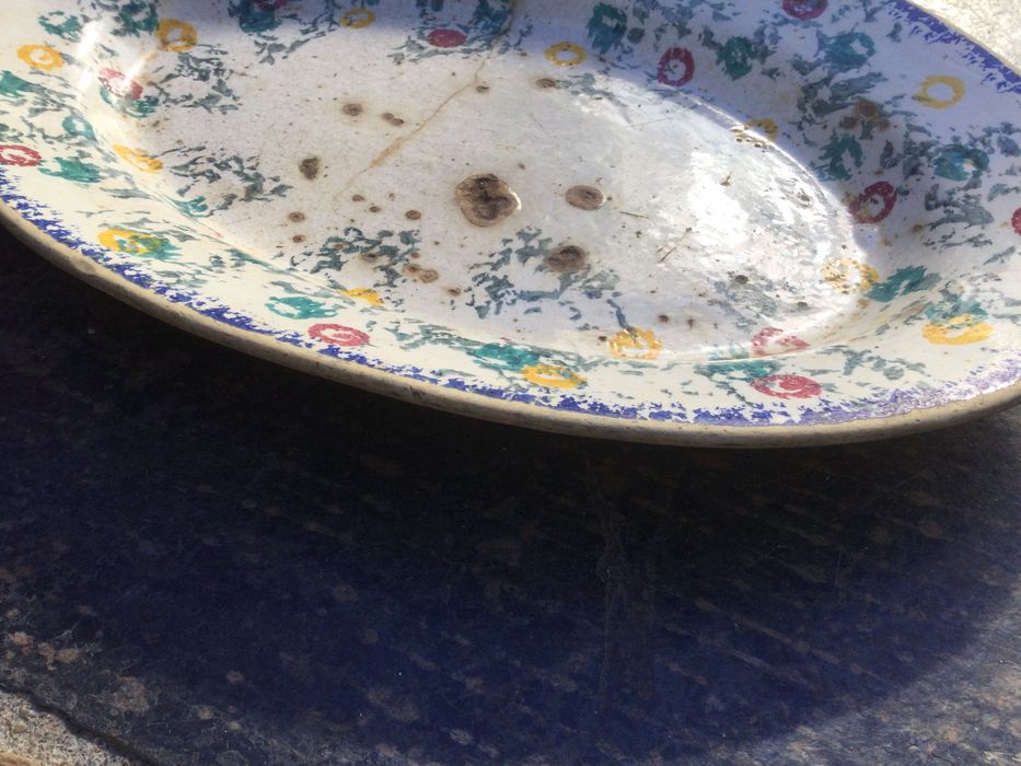 Grande Travessa faiança Portuguesa séc XIX 36 cm
