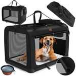 Transporter torba dla psa kota czarna XXXL 102x69x69 cm miska woreczki