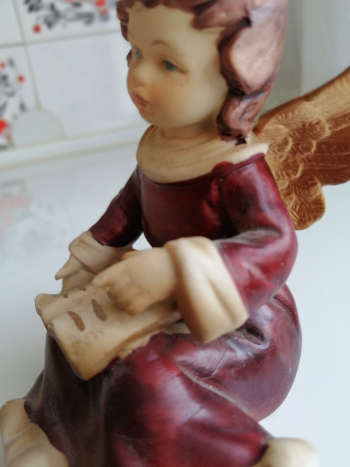 Figurka anioł porcelana ceramika PRL