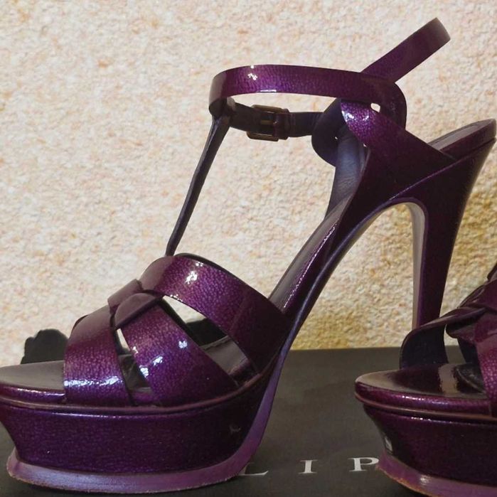 босоніжки на 38 жіночі лакованоЇ шкіри Yves Saint Laurent розмір 38