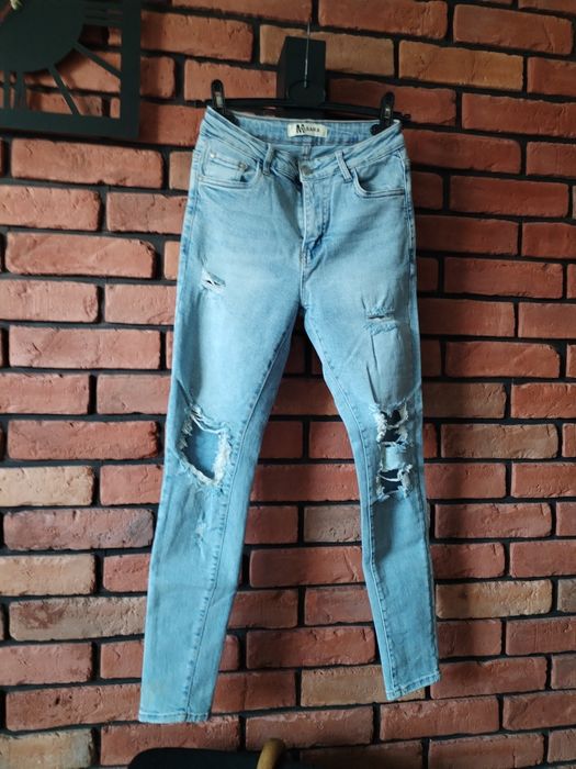 Fajne spodnie jeansy Msara rozmiar XS-S