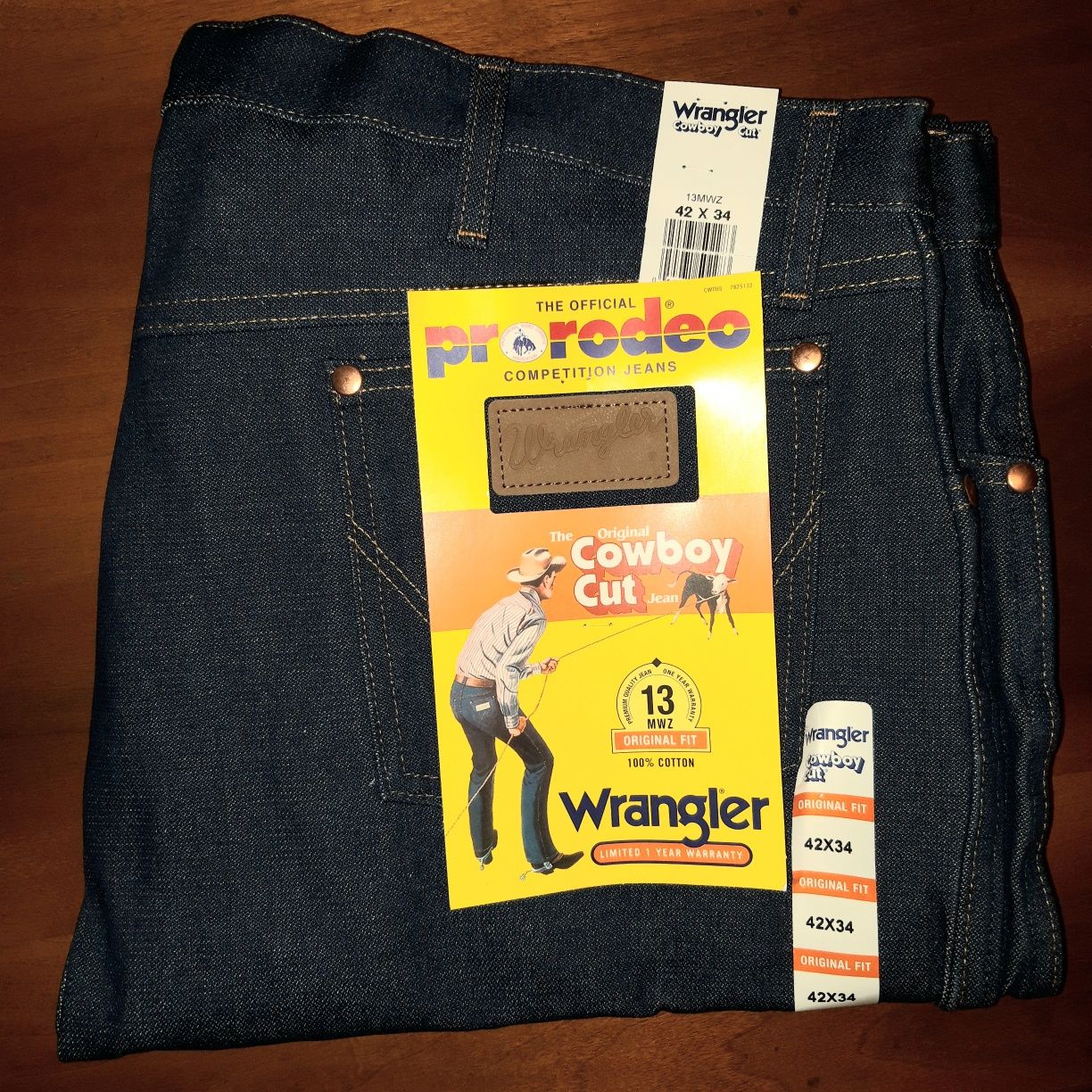 Джинсы Wrangler 13MWZ W42 L34 - очень большой размер