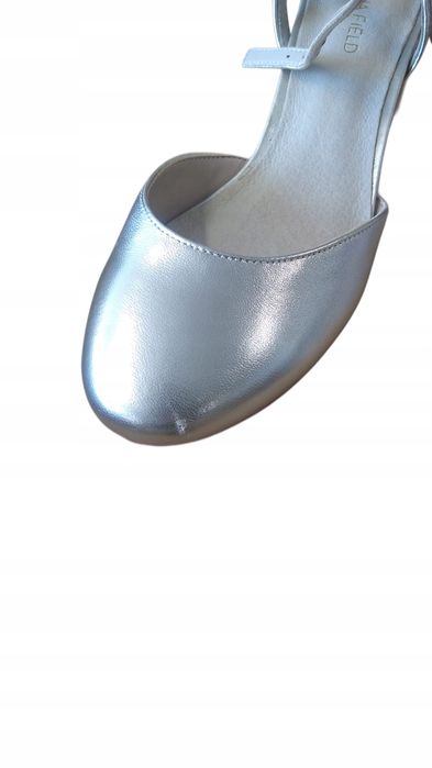 Anna Field 37 Buty Damskie Złote Czółenka Skórzane Wide Fit T697