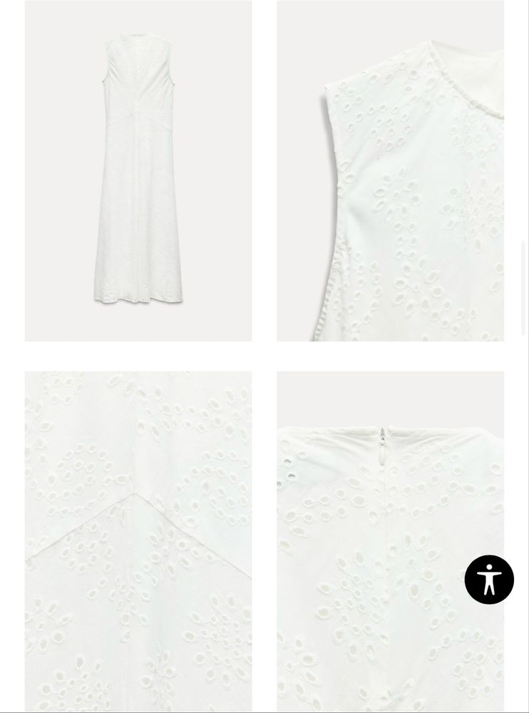 Сукня прошва XS S M льон плаття сарафан zara зара