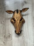 Maska zebra drewniana ozdoba ręcznie robiona Zanzibar