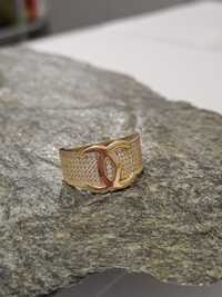 Złoty pierścionek Chanel 585 Nowy roz.18 Znaczek