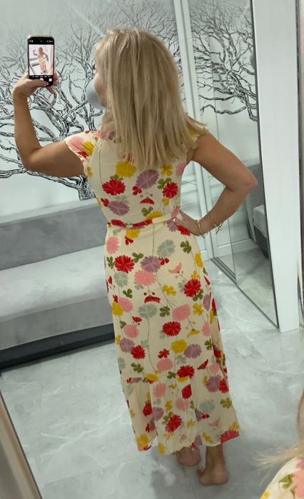 Letnia sukienka kopertowa Mango r. 36