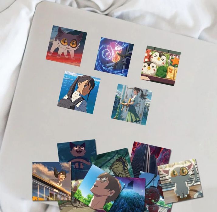 Стикербомбинг наклейки виниловые стикеры аниме персонажи анимешные