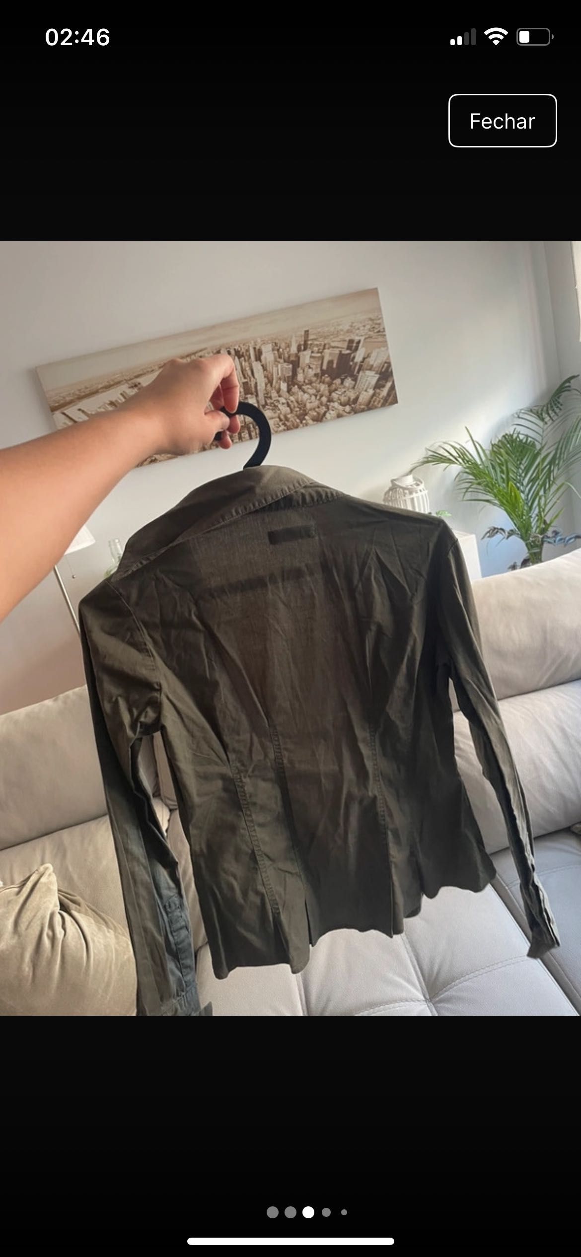 Camisa verde tropa justa