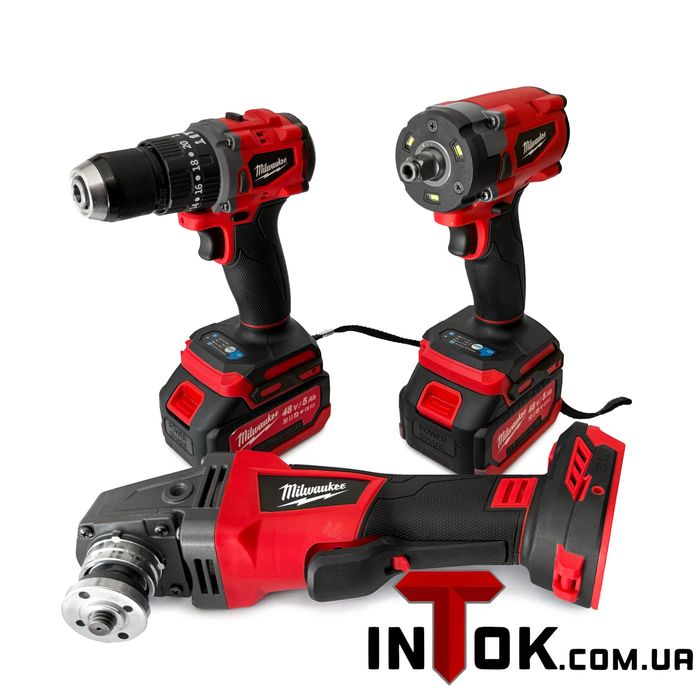 Набор аккумуляторного инстумента 3 в 1 Milwaukee SET3 | 48V | 5.0 A/h
