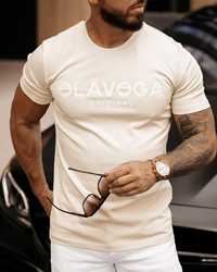 T-shirt męski Olavoga BRB 2023 L XL biała beżowa