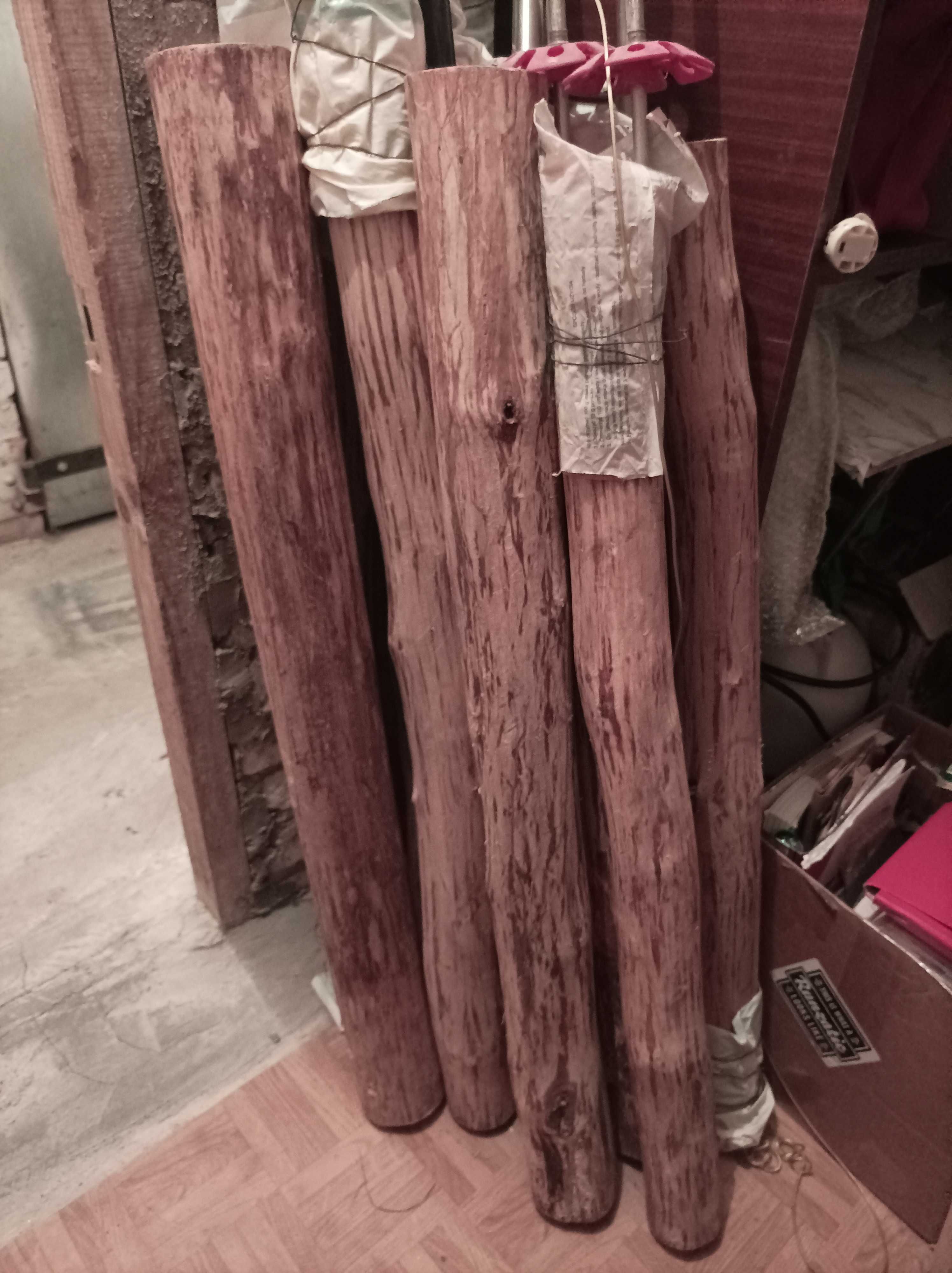 Słupki ogrodzeniowe drewniane, wys. 86 cm