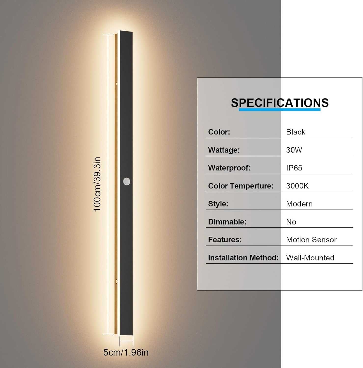 K-Bright Zewnętrzne lampy ścienne z czujnikiem ruchu