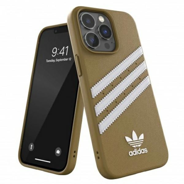 Pokrowiec Adidas OR Moulded PU na iPhone 13 Pro Max 6,7" Beżowo-Złoty