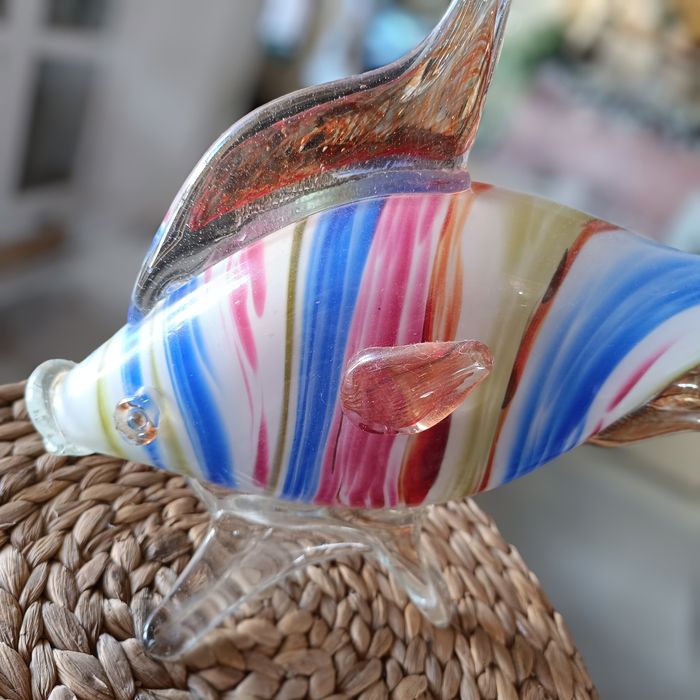 Estatueta peixe em vidro Murano