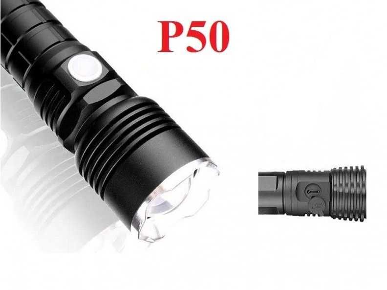 Ліхтар тактичний Police BL-A73-P50 zoom, Type C-USB 18650
