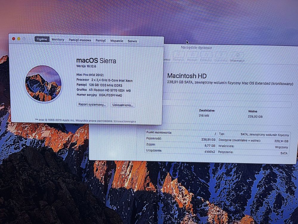 Mac pro apple 128gb RAM i ssd