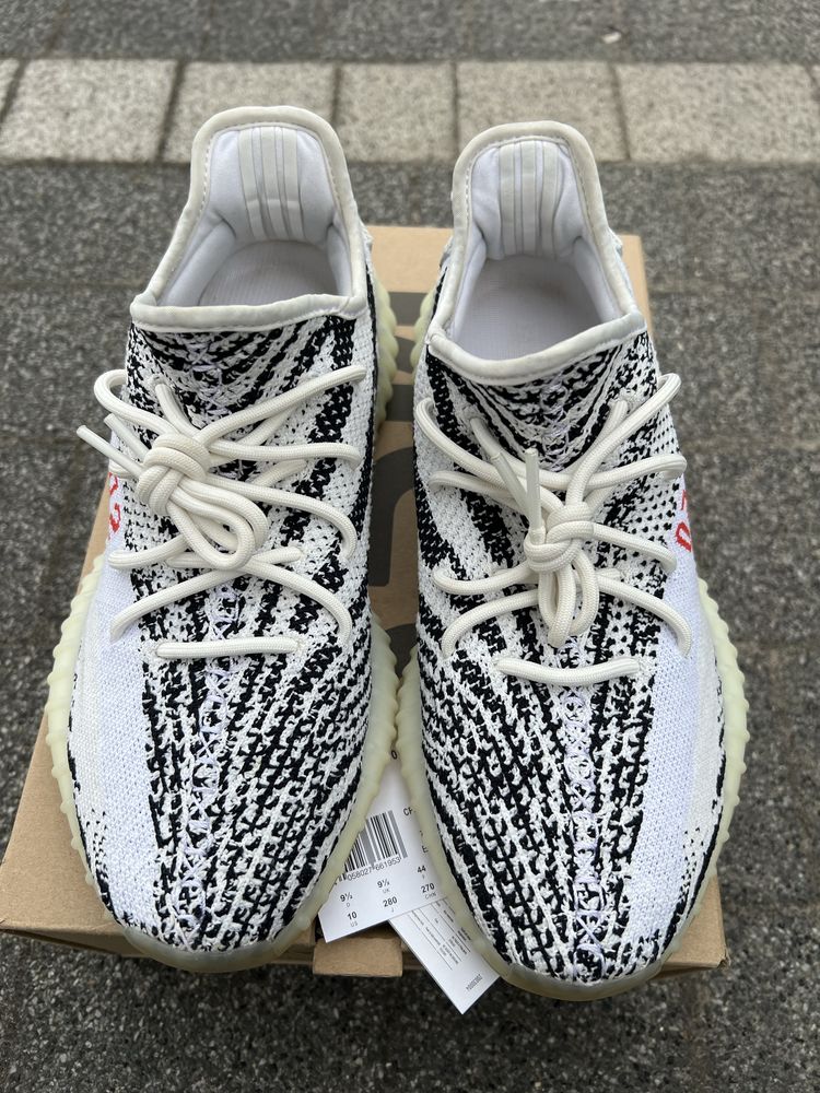 Adidas Yeezy Boost 350 V2 Zebra sneakersy biało czarne buty 44