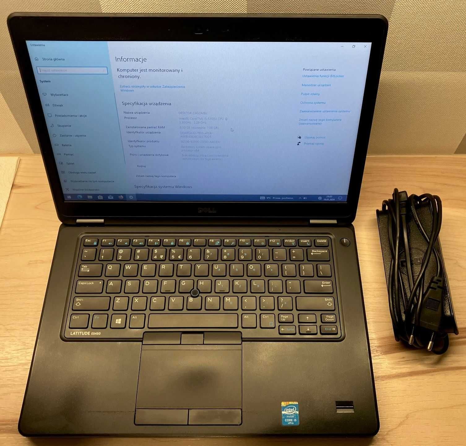 Dell Latitude E5450 i5-5gen RAM: 8GB / 256SSD / W10P / kamerka