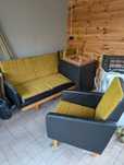 Sofa Kanapa lata 80 z fotelami