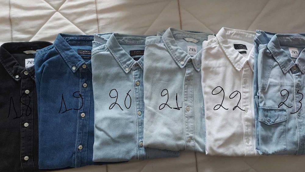 camisas  zara com pouco uso