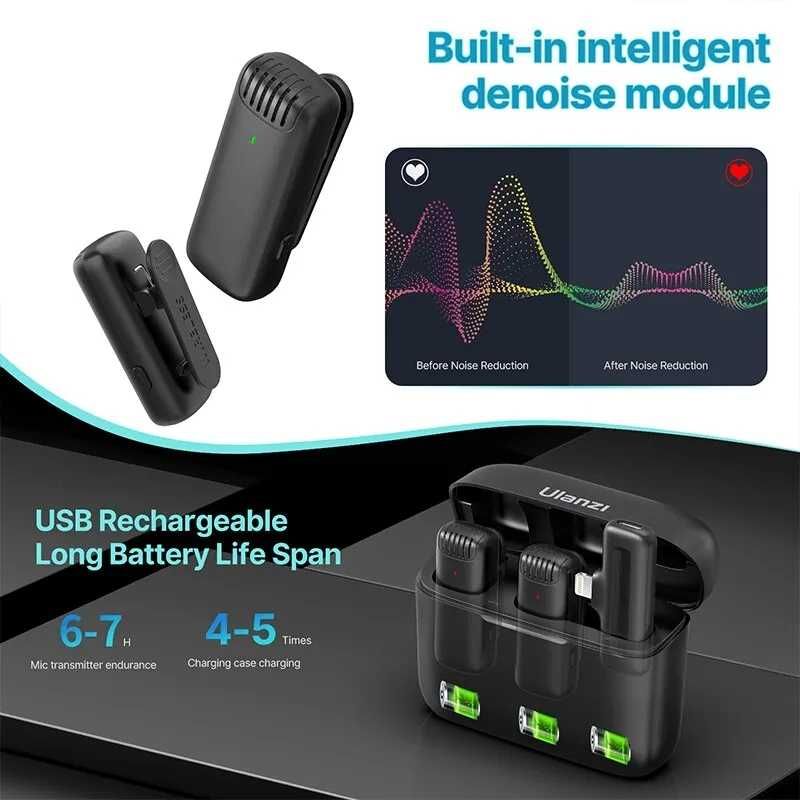 Profesjonalny Mikrofon krawatowy Ulanzi J12 wersja USB-C