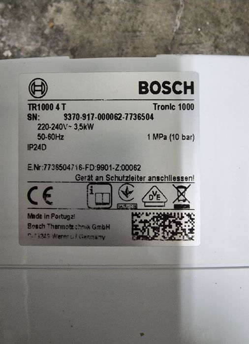 Esquentador elétrico Bosch T1000