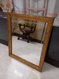 Espelho antigo em talha dourada