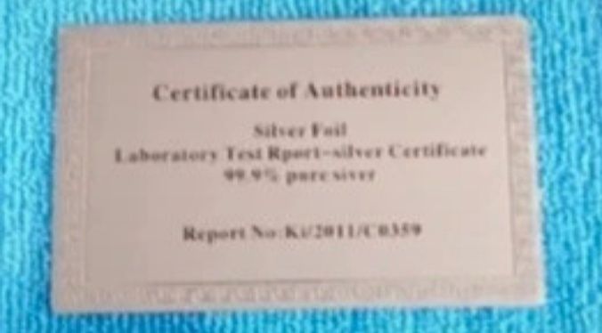 Baralho de cartas com certificado