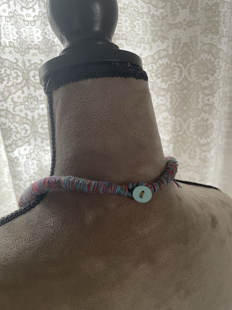 Naszyjnik z naturalnego kamienia boho vintage DIY