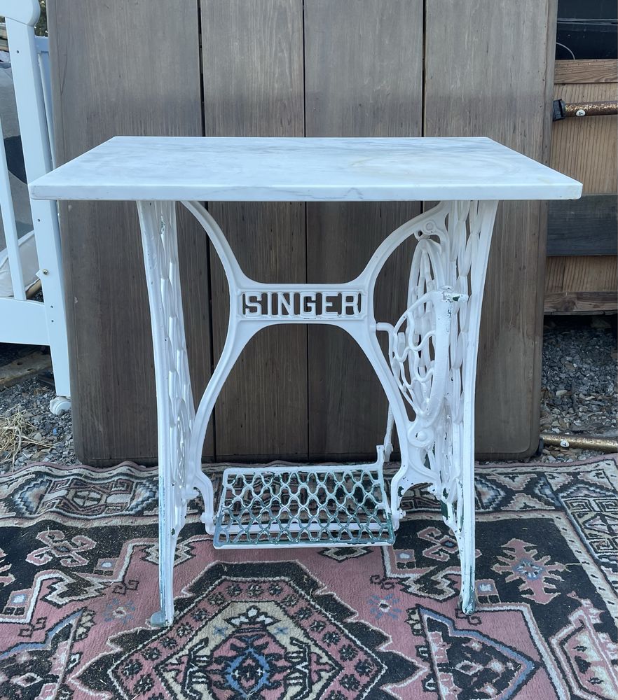 Mesa Pé de Maquina Costura com Pedra