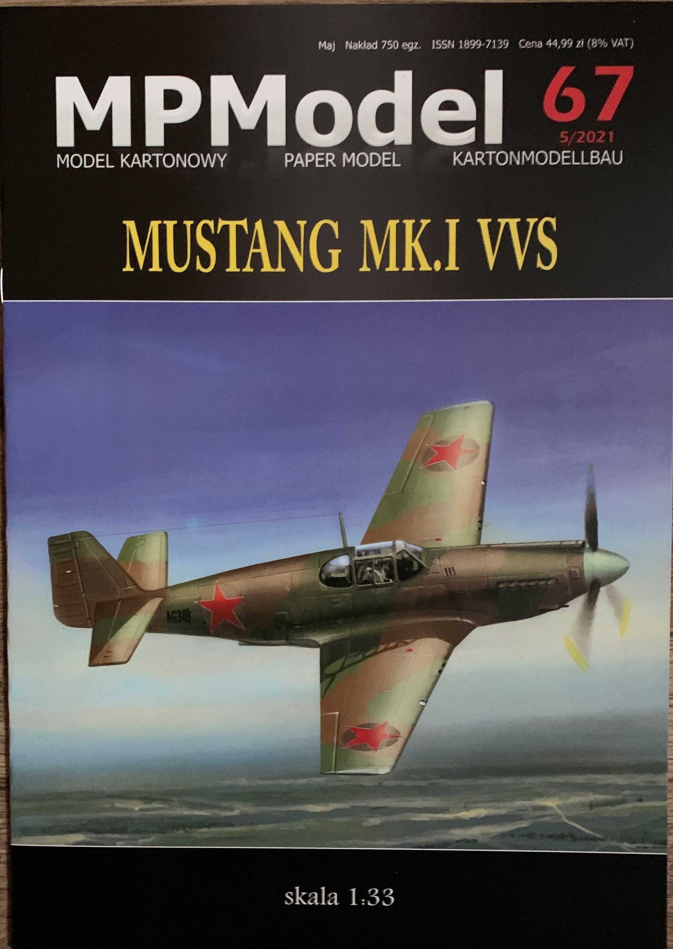 Model kartonowy Samolot Mustang Mk. I VVS