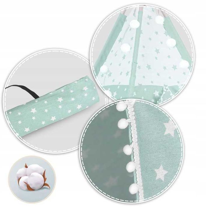 TIPI namiot wigwam dla dzieci Girlanda Poduszki Stabilizator Nukido