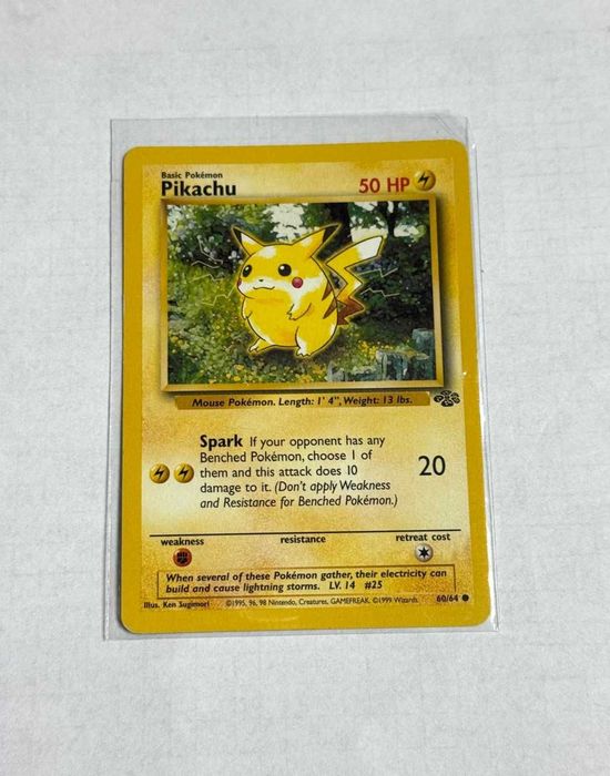 Pikachu 60/64 Jungle Carta Original Pokémon TCG - ENG