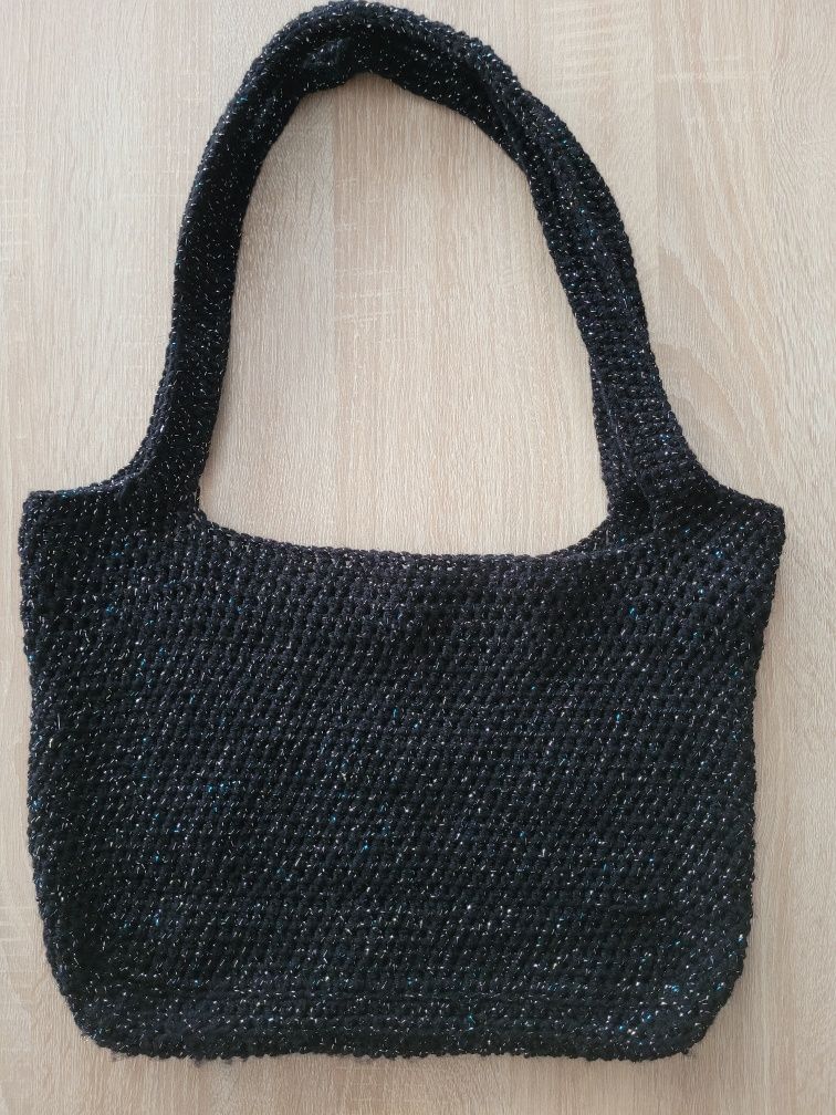 Torebka/torba na zakupy/worek ręcznie robiony na drutach