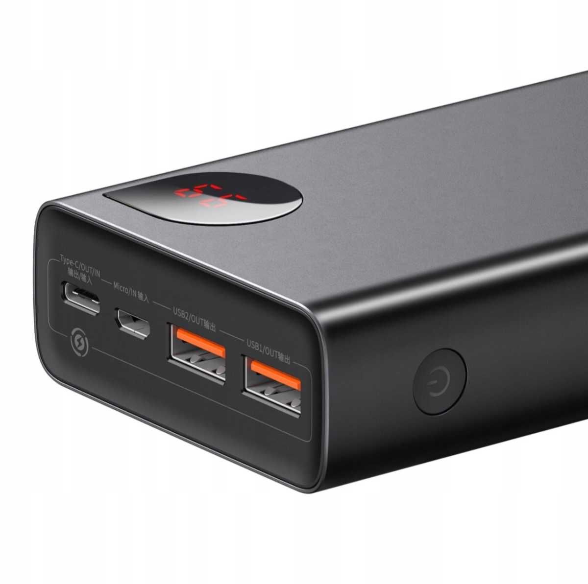 Baseus Powerbank 20000MAH 2X USB 1X USB-C PD QC 3.0 65W metalowy.
