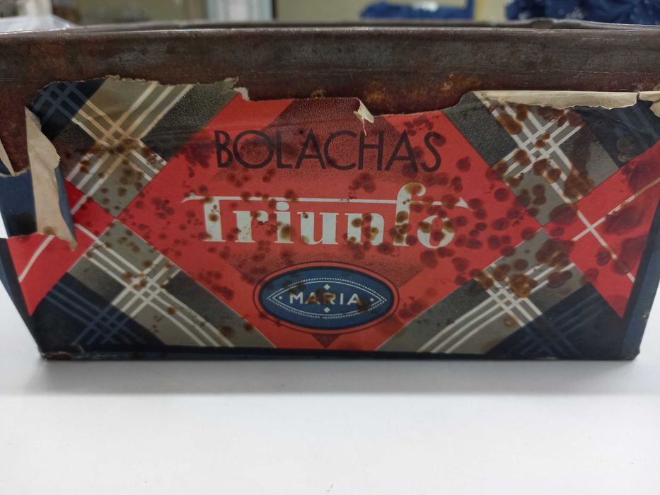 Lata antiga de bolachas Triunfo