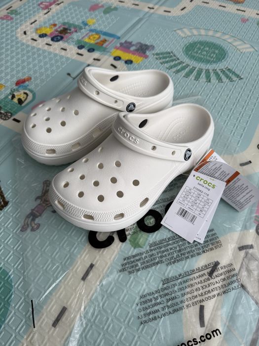 Сабо Crocs Classic Platform 39 р 25,0 см шльопанці жіночі білі M6 M7