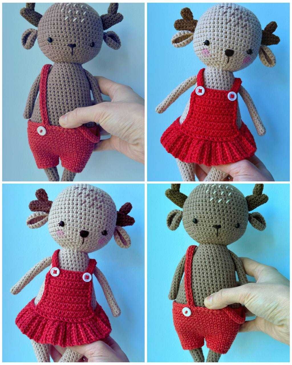 Іграшка ручної роботи - оленя Бембі - хлопчик і дівчинка