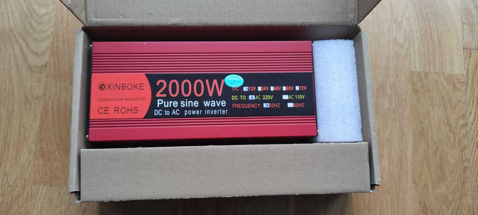 Інвертор Pure Sine Wave Inverter 12-220В 2000 Вт