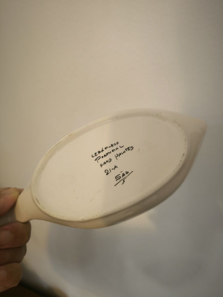 Saleiro e pimenteiro pintado à mão