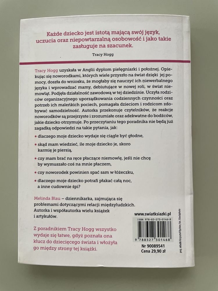 Poradnik podrecznik dla rodzicow Język niemowląt Tracy Hogg