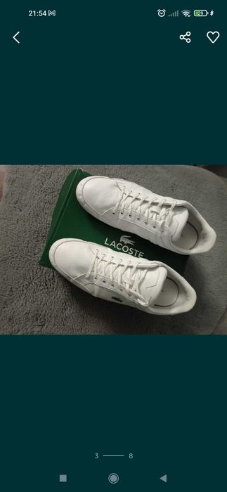 Buty Lacoste Chaymon rozmiar 43 białe skóra skórzane j. Nowe męskie
