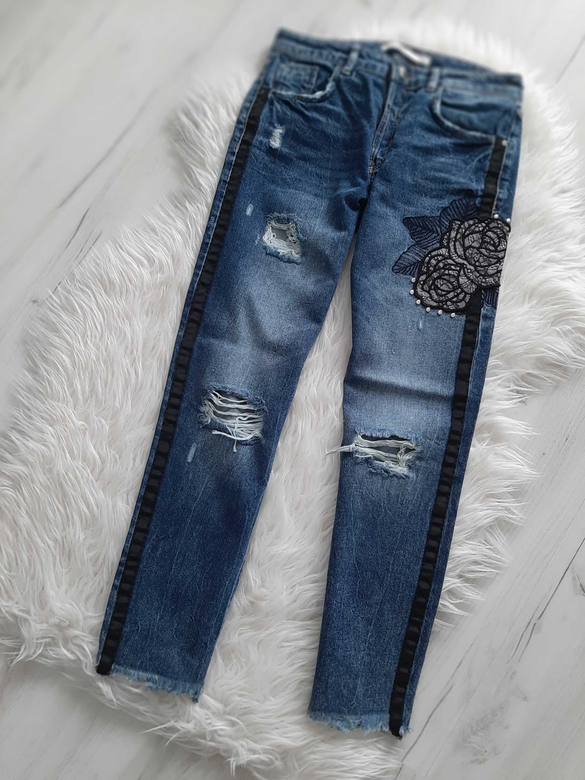 ZARA piękne jeansy Boyfriend Mom Fit NOWE XS 34