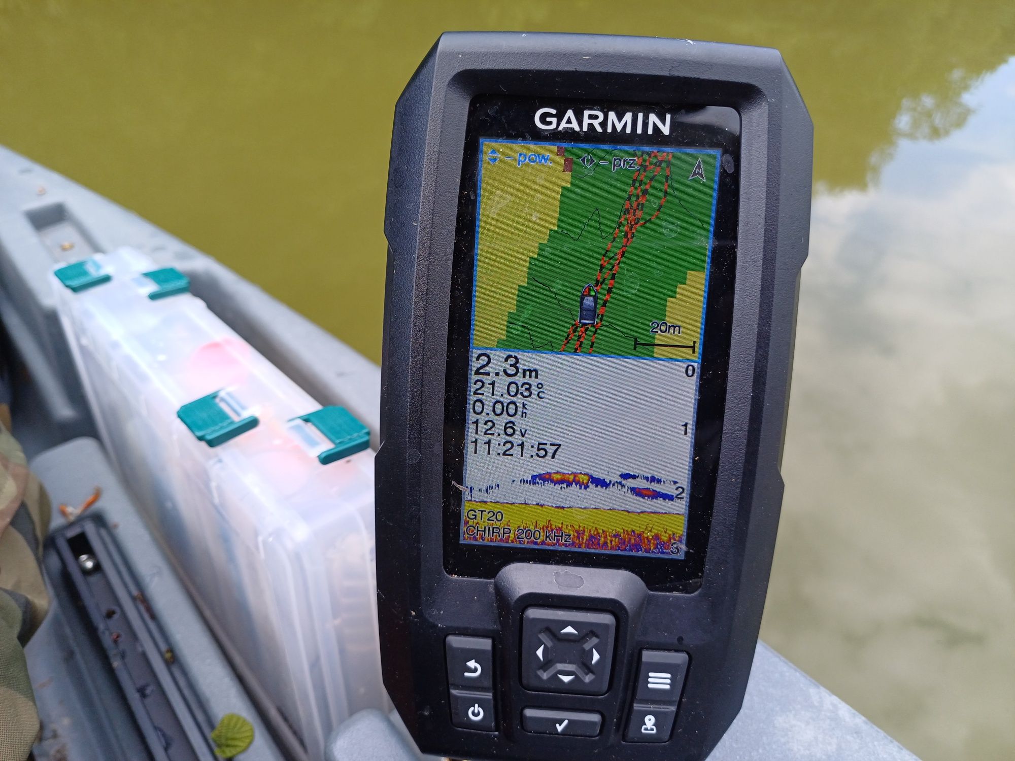 Kajak wędkarski Scorpio + echosonda Garmin  + napęd elektrycz